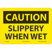 ACCUFORM NMC CAUTION SLIPPERY WHEN WET SAFETY SIGN